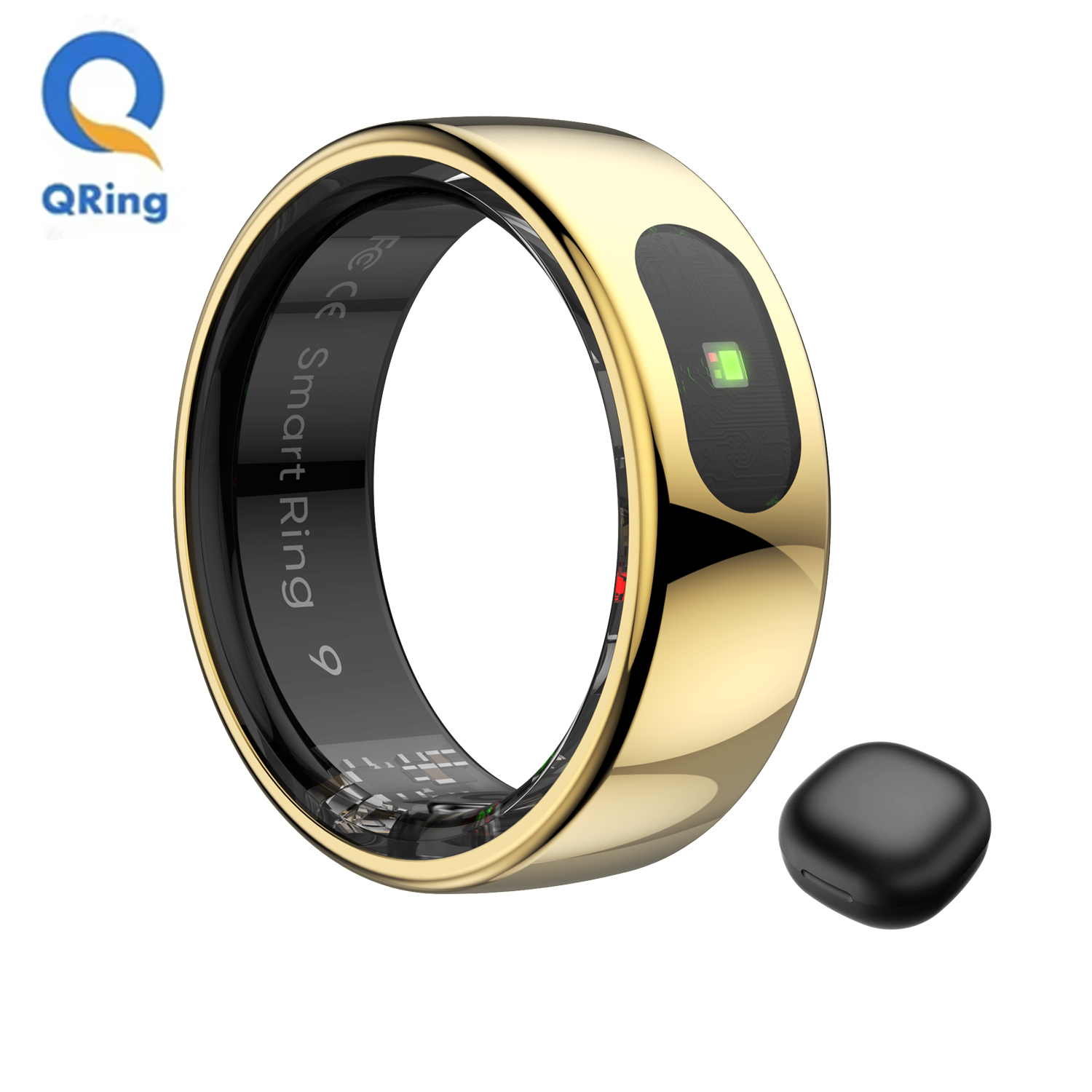 Temperature Ring Skin - 스마트 링 남녀공용 충전 케이스 포함,