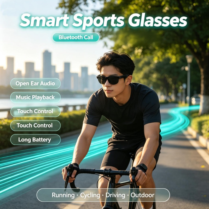 스마트 스포츠 안경 오픈형 오디오 블루투스 통화 터치  - Smart Glasses Lens 리뷰 및 가격